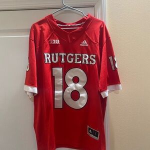 Men's Adidas Rutgers Scarlet Knights Football Jersey Bo Melton #18